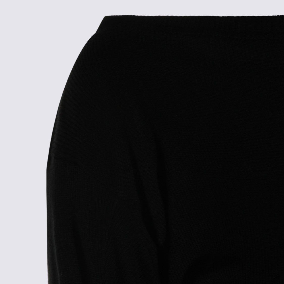 Vivienne Westwood Long-Sleeved Black Top With Subtle Boat Neckline And Embroidered Emblem