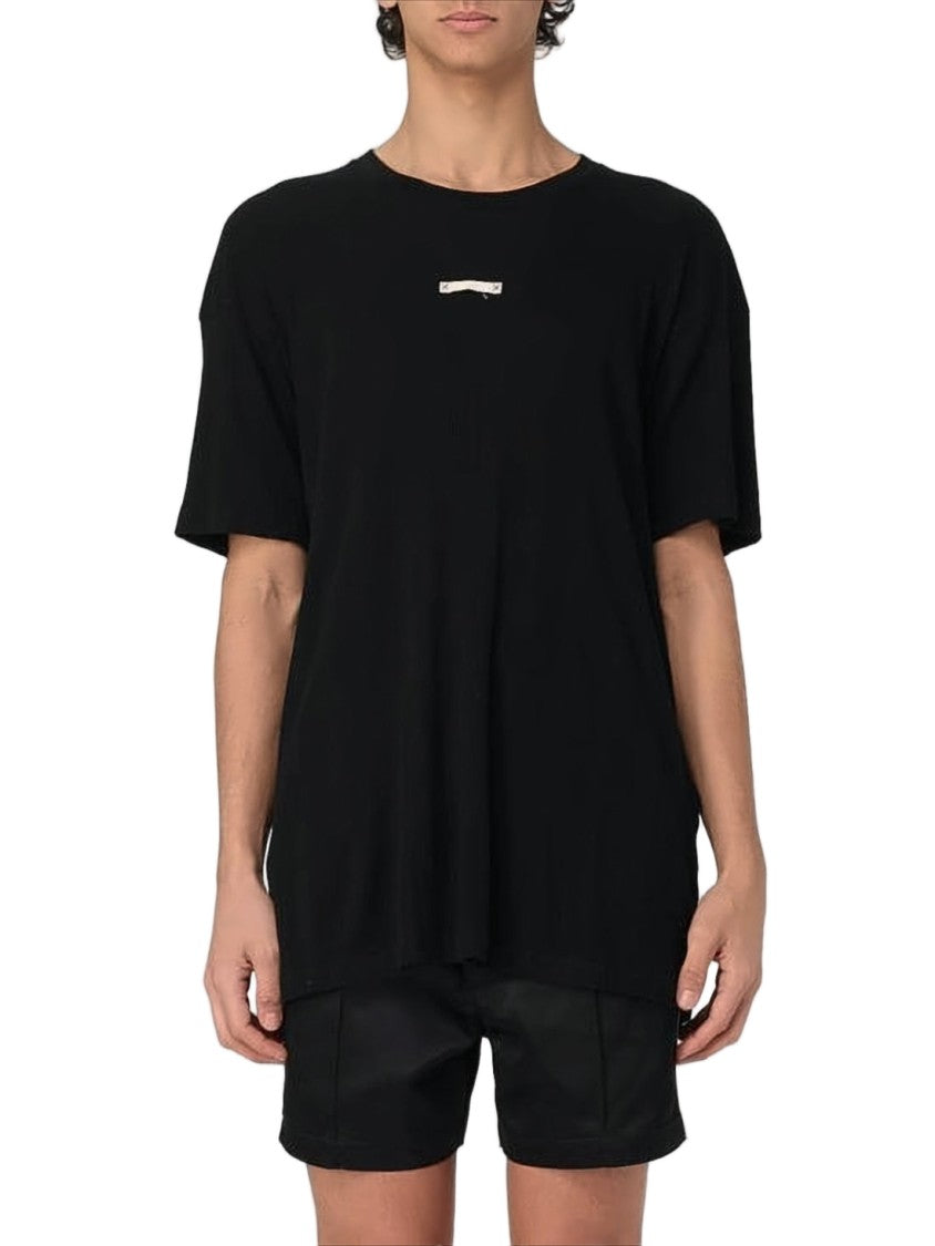Maison Margiela Loose-Fitting Black T-Shirt With Subtle Stitched Detail