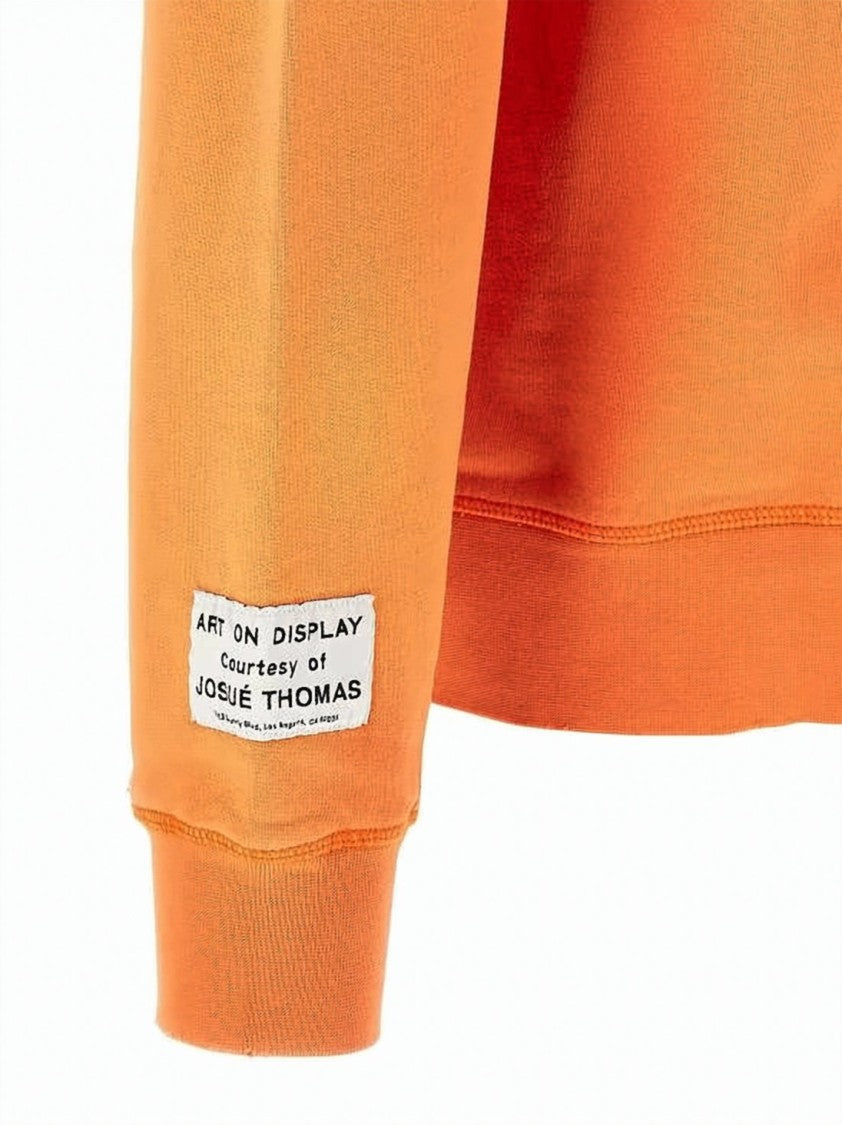 Gallery Dept. Vibrant Orange Long Sleeve Sweatshirt With Graphic Accents