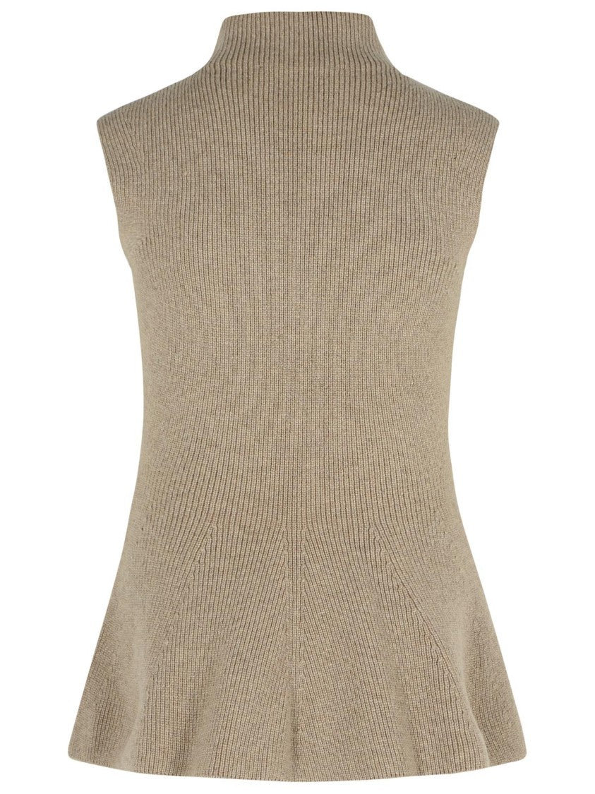 Róhe Sculptural' 'Taupe Melange' Cashmere Blend Tank Top
