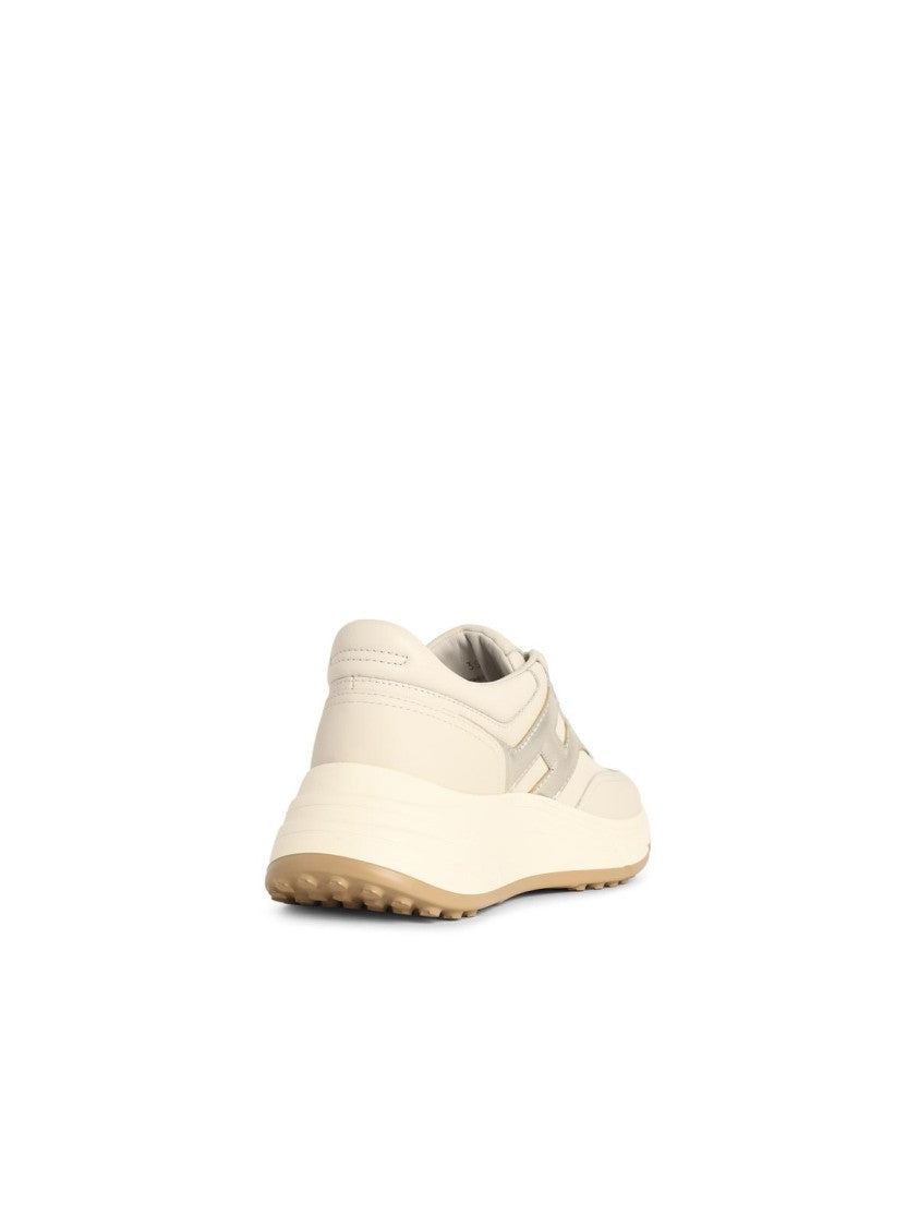 Hogan 'Hi-Fi' Ivory Leather Sneakers