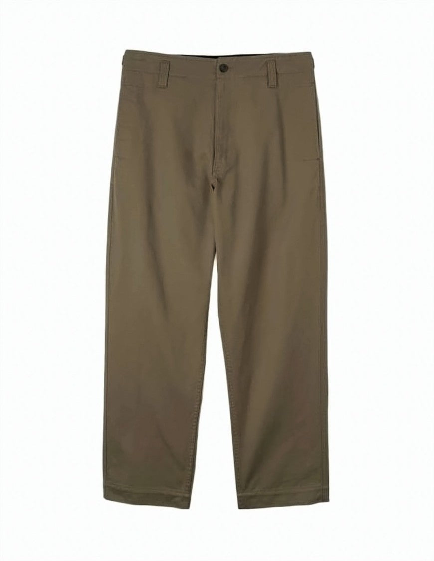 Margaret Howell Minimalist Mid-Rise Straight Pants With Classic Button Closure