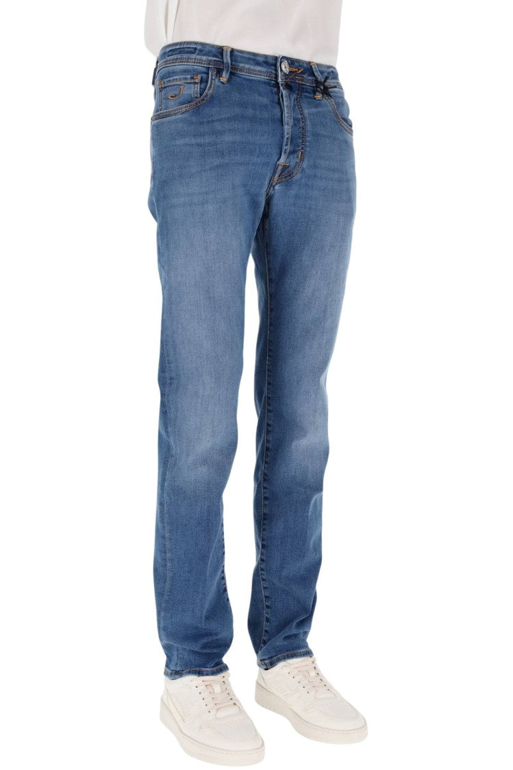 Jacob Cohen Comfort-Fit Cotton Jeans With Crocodile-Textured Label