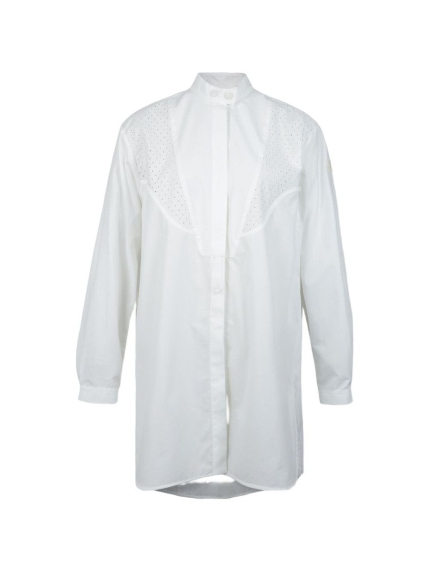 Moncler Perforated Stand Collar Handles Shirt