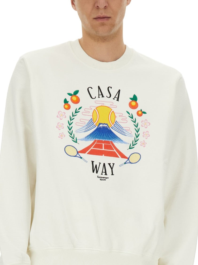 Casablanca Relaxed-Fit Sweatshirt With Mountain Embroidery