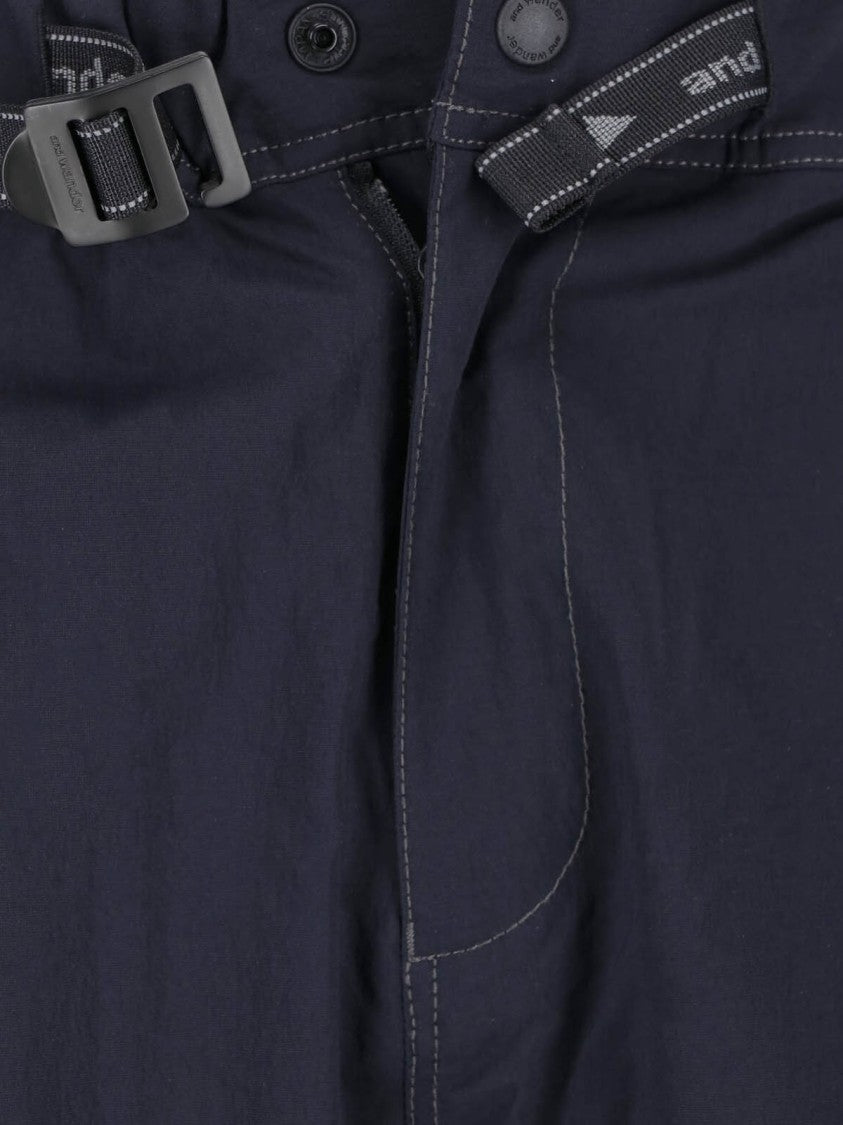 And Wander Black Water-Repellent Nylon Hike Elastic Trousers