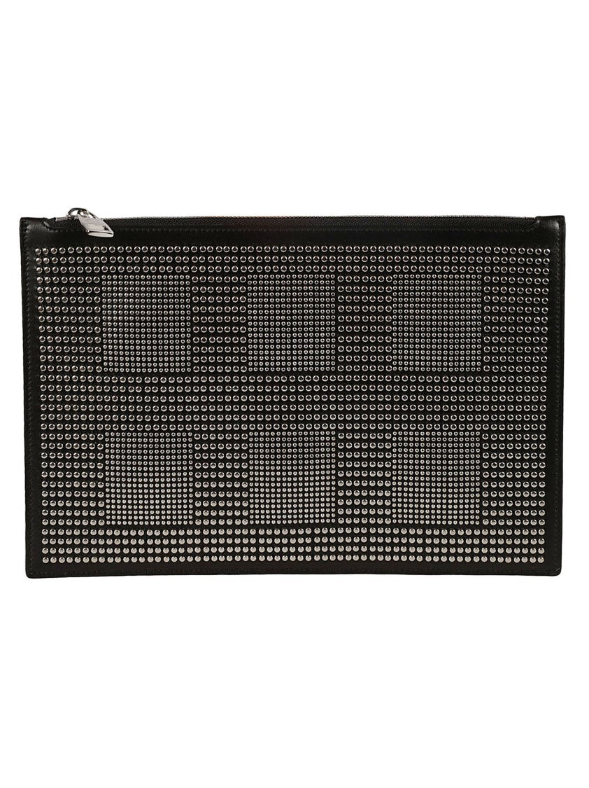 Alexander Mcqueen Studded Black Wallet