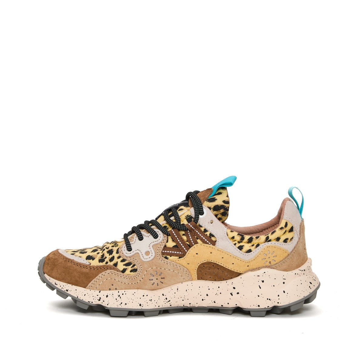 Flower Mountain Technical Ripstop And Suede Sneakers With Trekking Laces