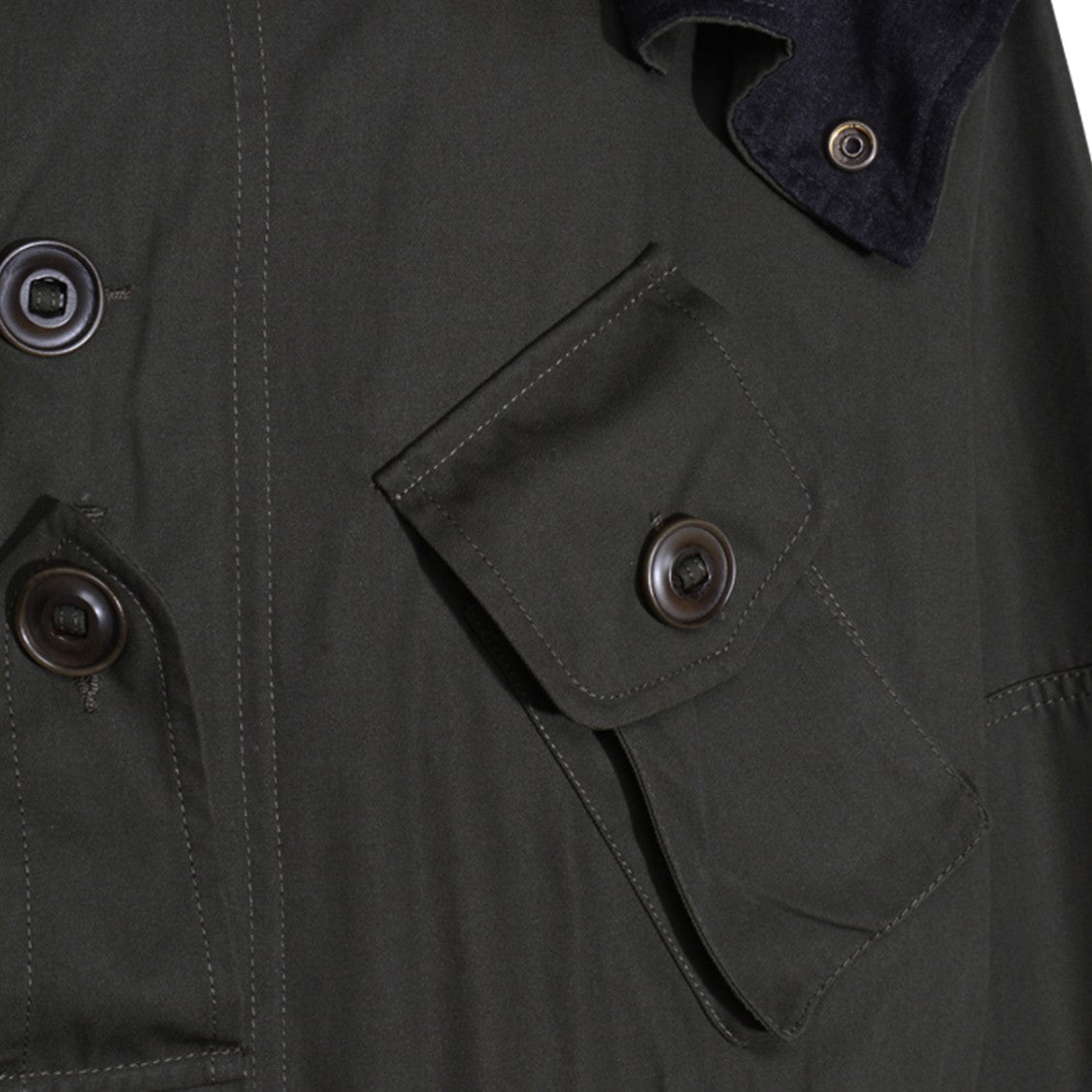 Maison Margiela Dark Green Cotton Coat