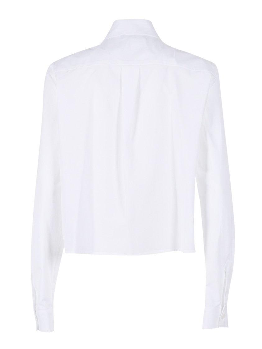 Fabiana Filippi Boxy Poplin Shirt With Stone Embellished Collar