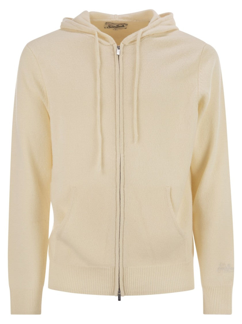 Mc2 Saint Barth Wool Cardigan With Zip