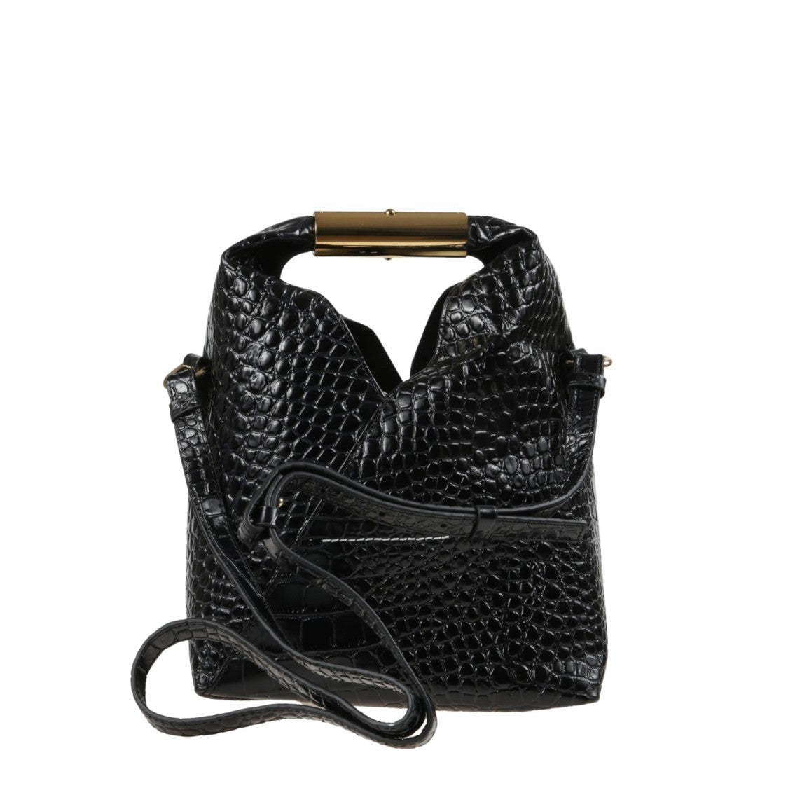 Mm6 By Maison Margiela Iconic Origami Design Tote With Crocodile Effect
