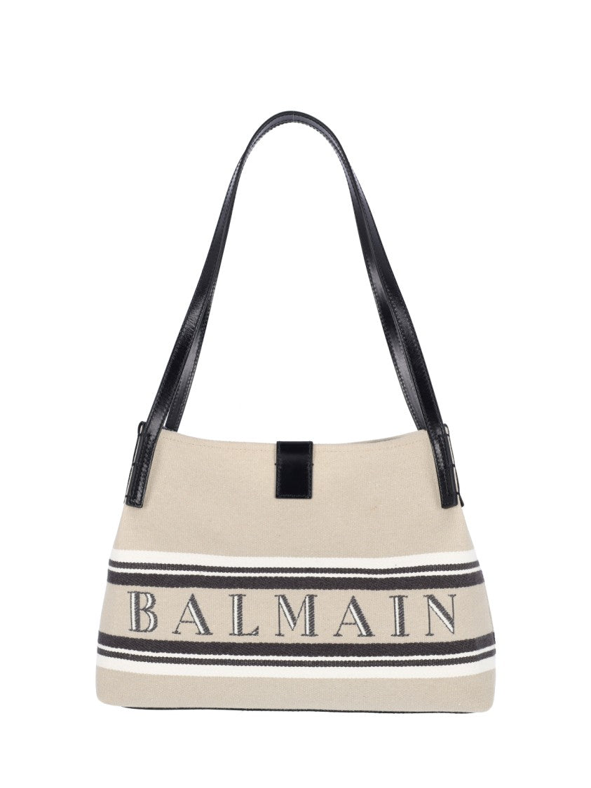 Balmain Structured White Bag With Minimalist Design