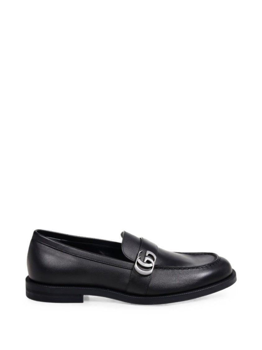 Gucci Double-G Smooth Leather Loafers