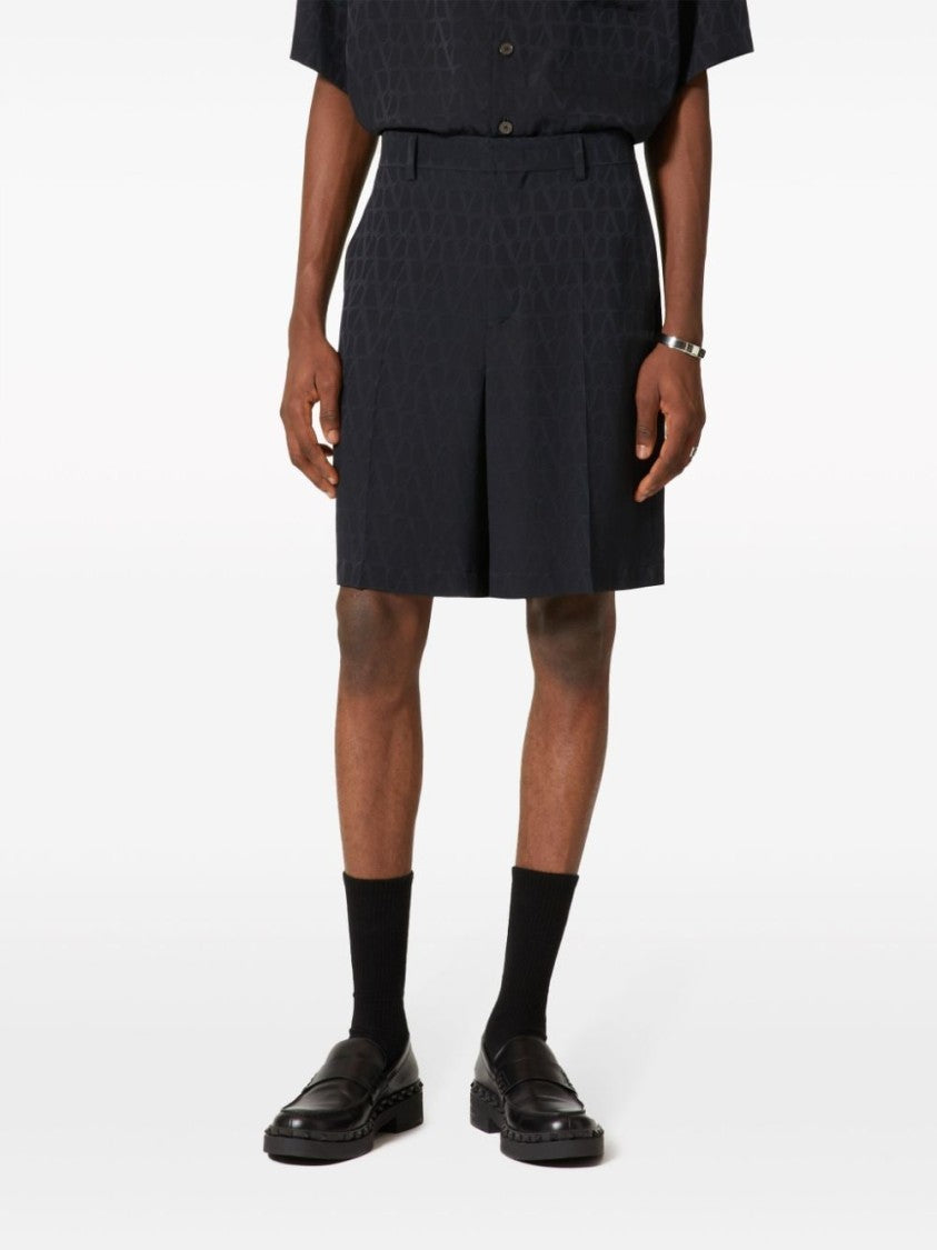 Valentino Garavani Toile Iconographe Silk Bermuda Shorts