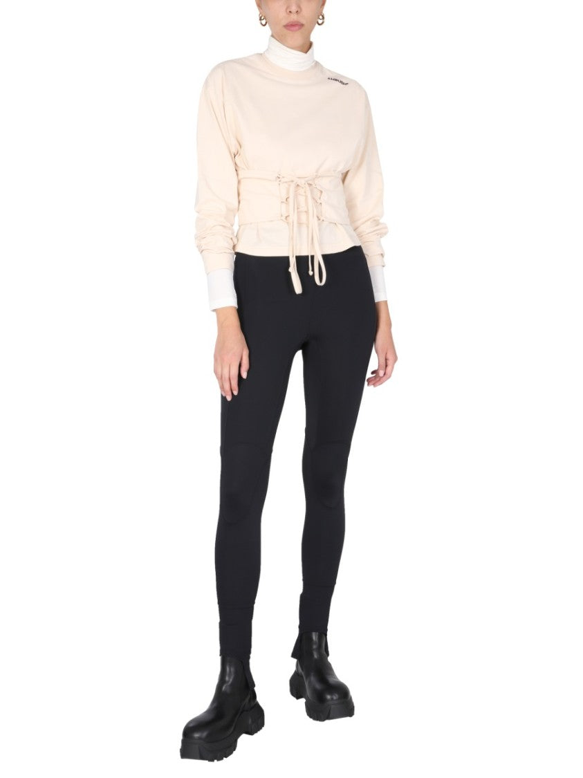 Ambush Long-Sleeved T-Shirt With Corset Belt Detail