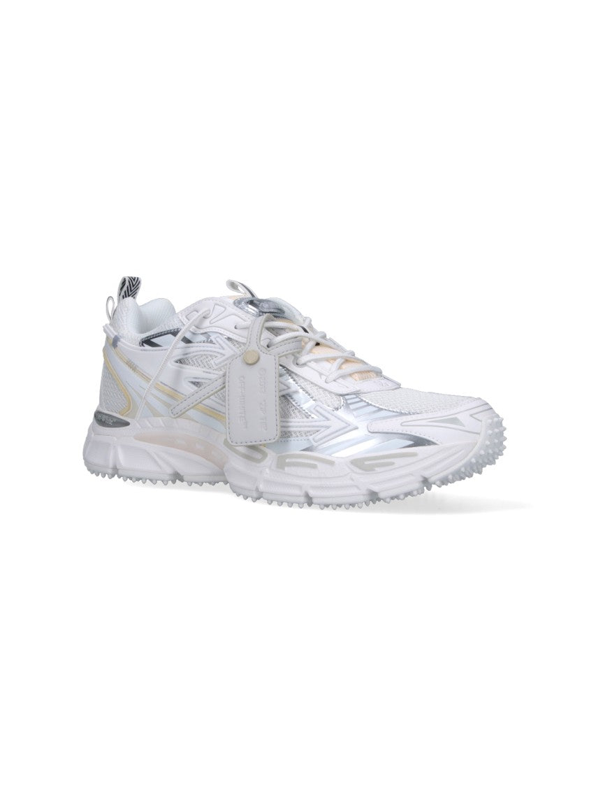 Off-White Futuristic White Sneakers With Textured Sole
