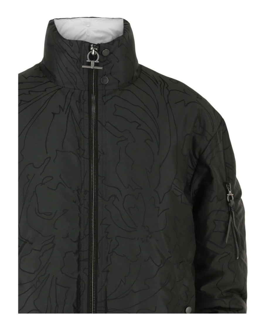 Ferragamo Abstract Print Quilted Jacket