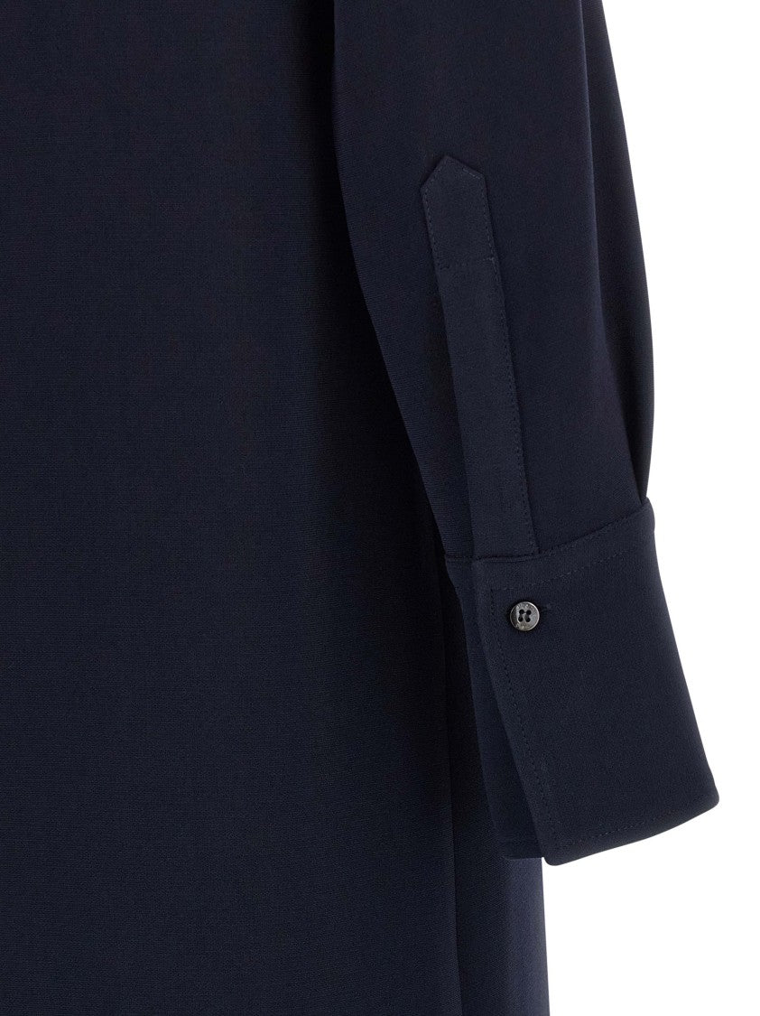 Alberto Biani Long Cady Tunic Dress With Teardrop Cut-Out