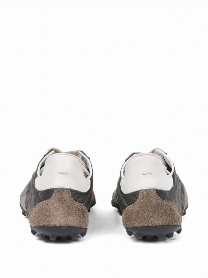 Maison Margiela Low-Profile Sneakers With Polyester And Suede Overlays