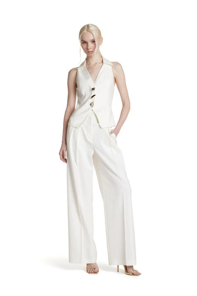 Simona Corsellini Multicolor Cotton-Blend Wide-Leg Pants