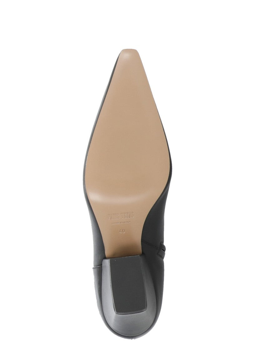 Paris Texas Black Arrow Toe Leather Boots
