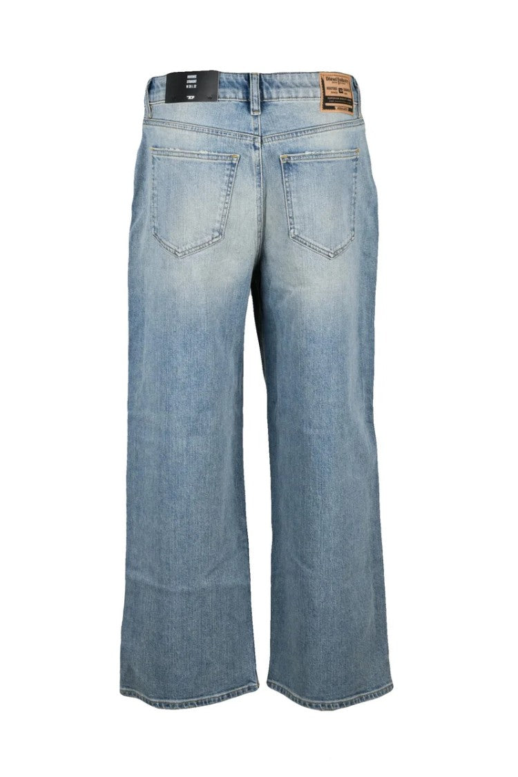Diesel Light Blue Krashee Straight Cotton Elastane Jeans