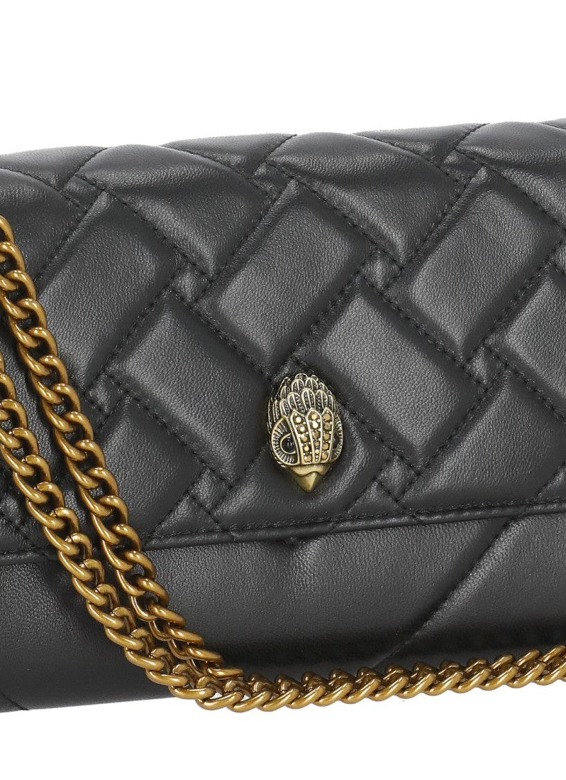 Kurt Geiger Black Kensington Leather Shoulder Wallet