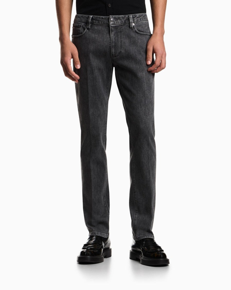 Emporio Armani Low Waist Slim-Fit Jeans With Five-Pocket Design