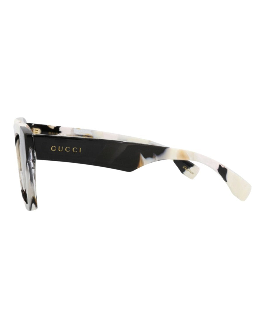 Gucci Square-Frame Sunglasses In Recycled Acetate With Saddle Nose Bridge