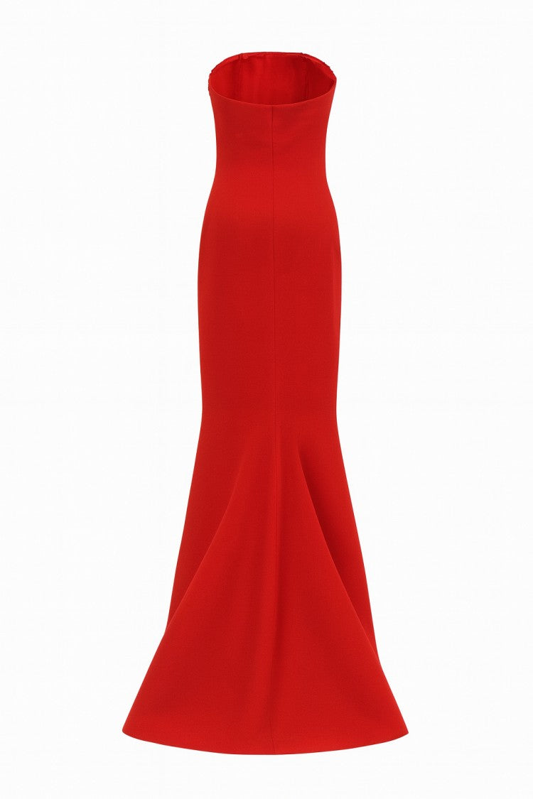 Amen Strapless Red Mermaid Dress