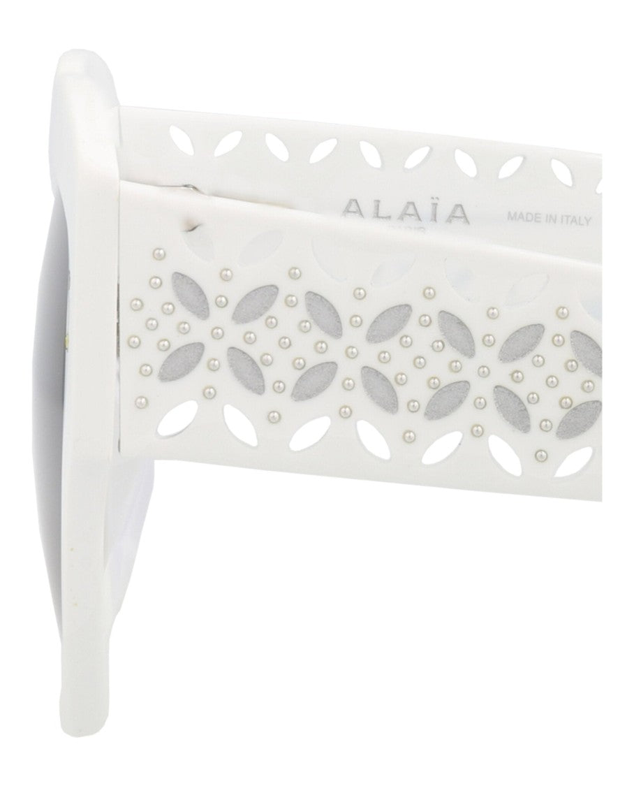 Alaïa Round-Frame Acetate Sunglasses
