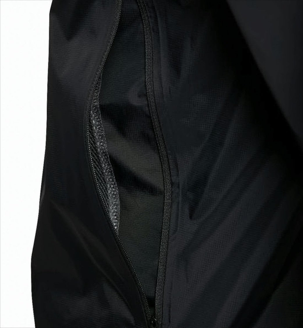 Haglöfs Solid Black Hooded Jacket With Zippered Pockets