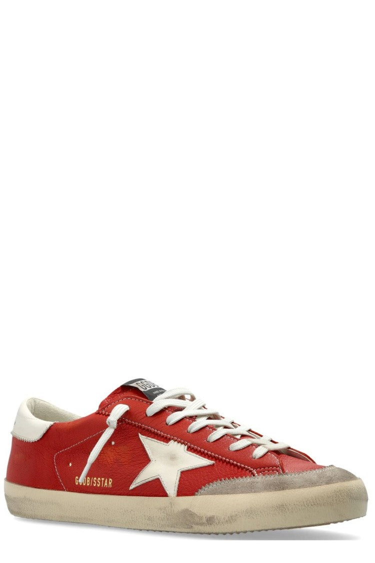 Golden Goose Red Low-Top Sneakers With Classic Silhouette