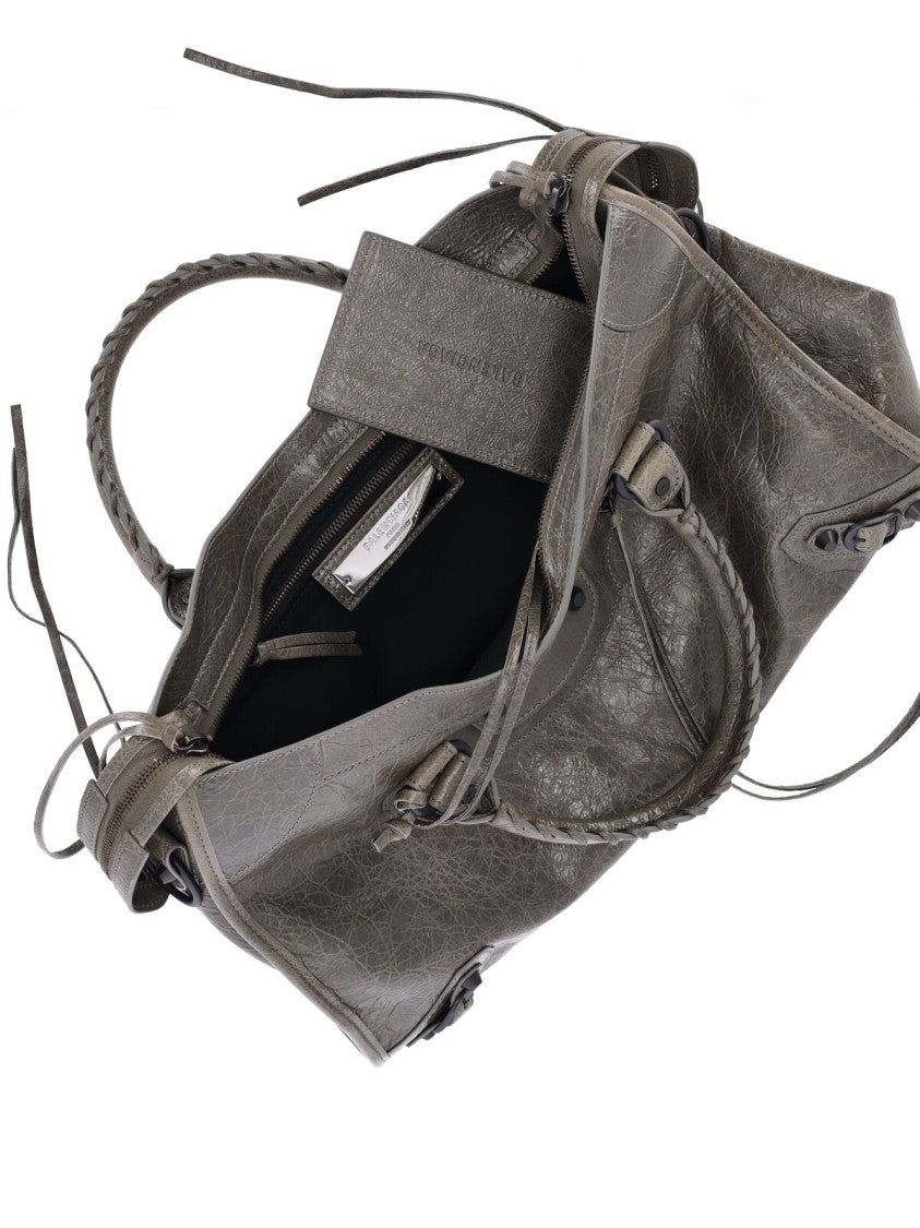 Balenciaga Green Le City Medium Lambskin Handbag