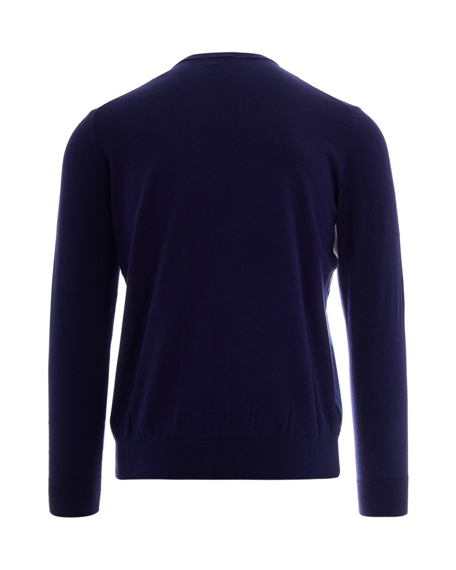 Ballantyne Lightweight Crew Neck Knit Sweater With Iconic Diamond Pattern