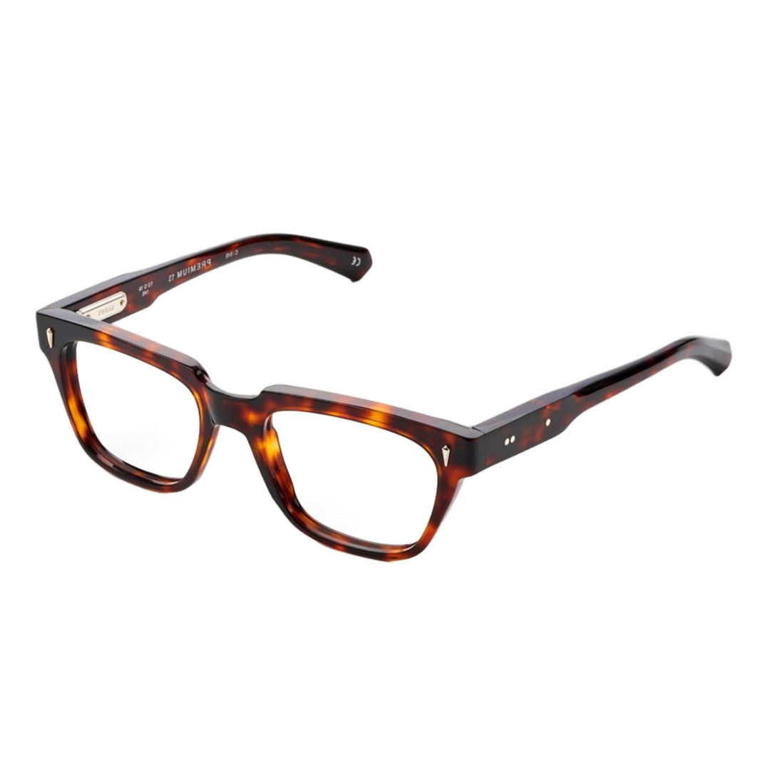 Kador Premium 13 Rectangular Tortoiseshell Eyeglasses With Metallic Accents