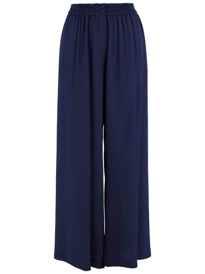 F.It Wide-Leg Trousers In Navy Blue