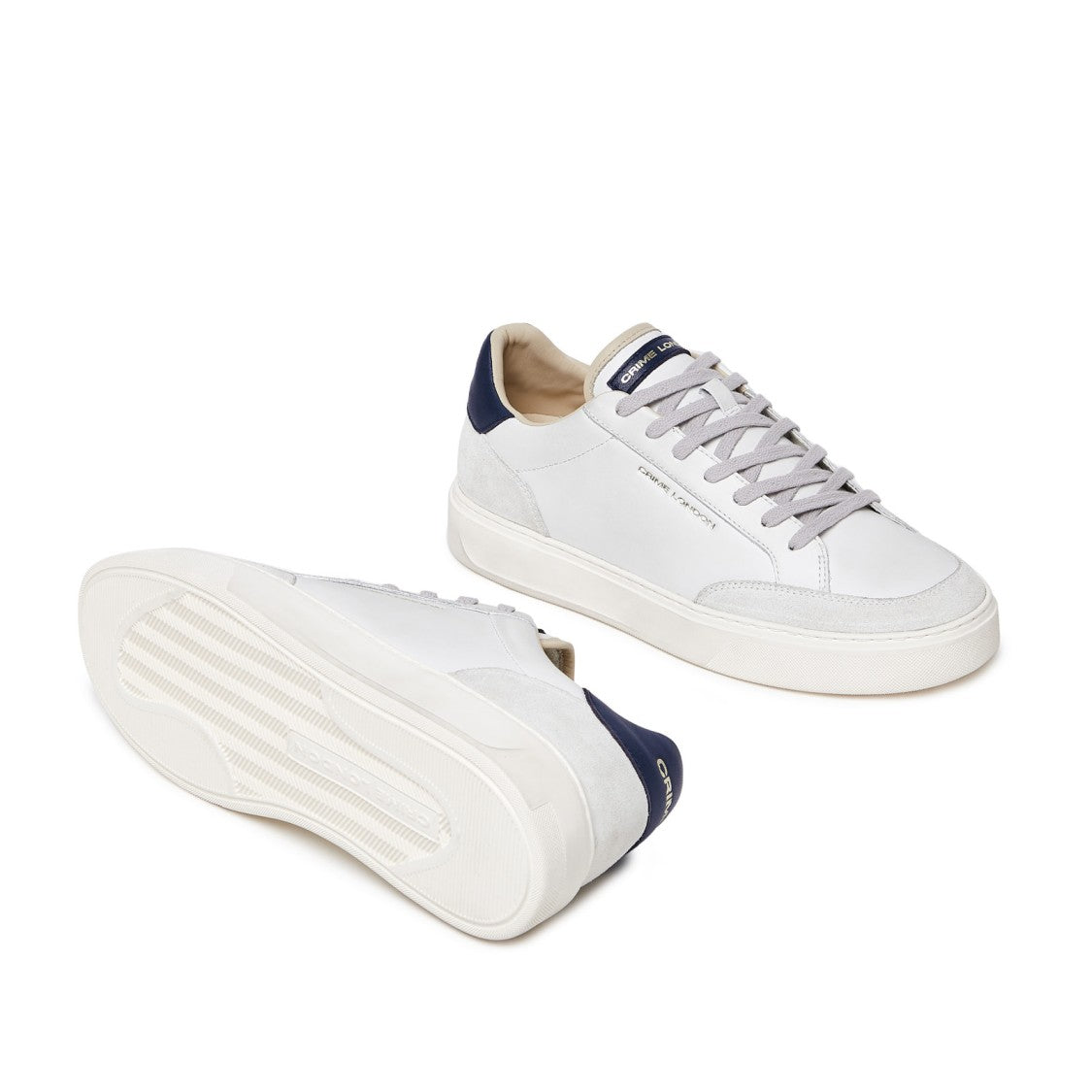 Crime London Eclipse Sneakers In Soft White Leather