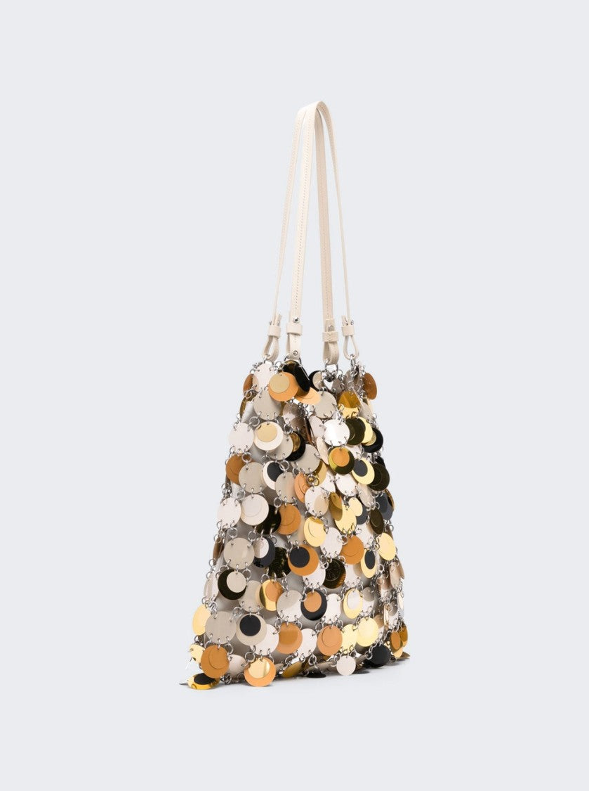 Rabanne Sparkle Discs Shoulder Bag Cheetah