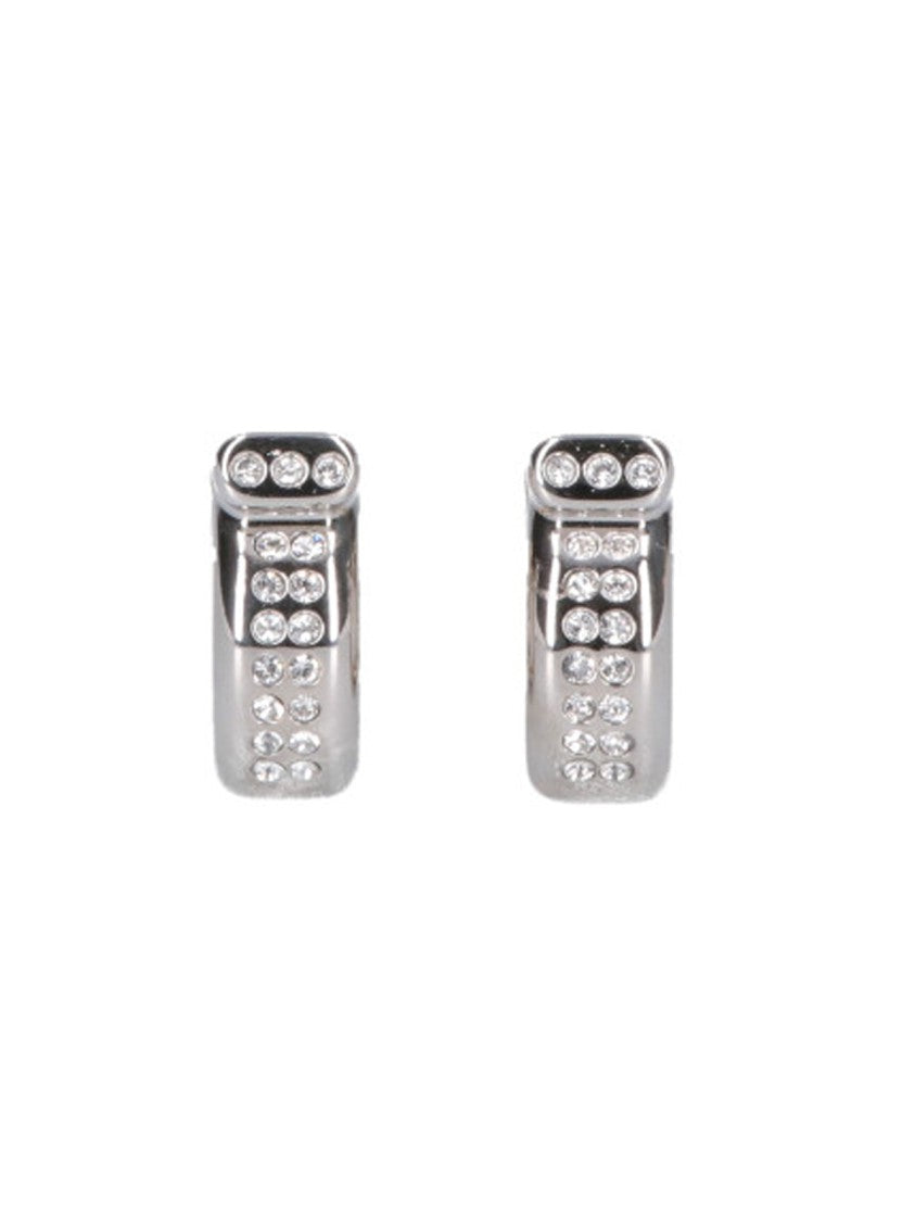 Ferragamo "Gancini" Rhinestone Earrings – Silver/Gold