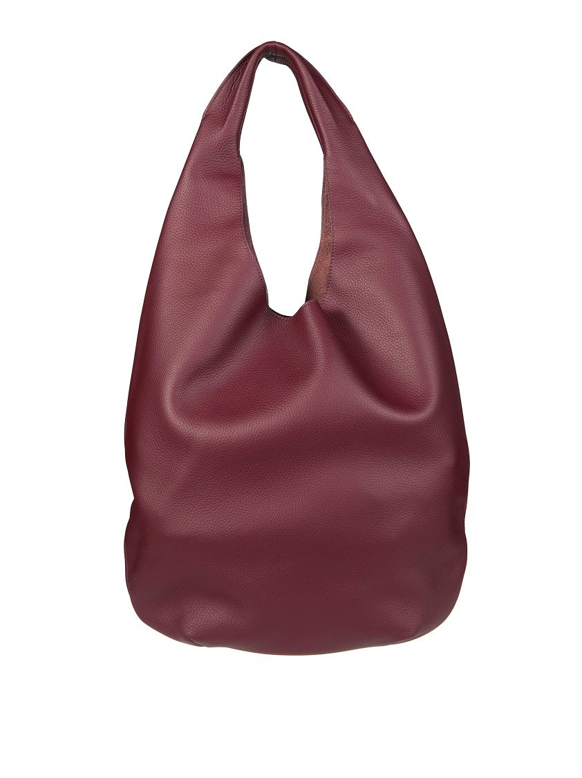 A.P.C. Burgundy Le Neige Textured Hobo Bag