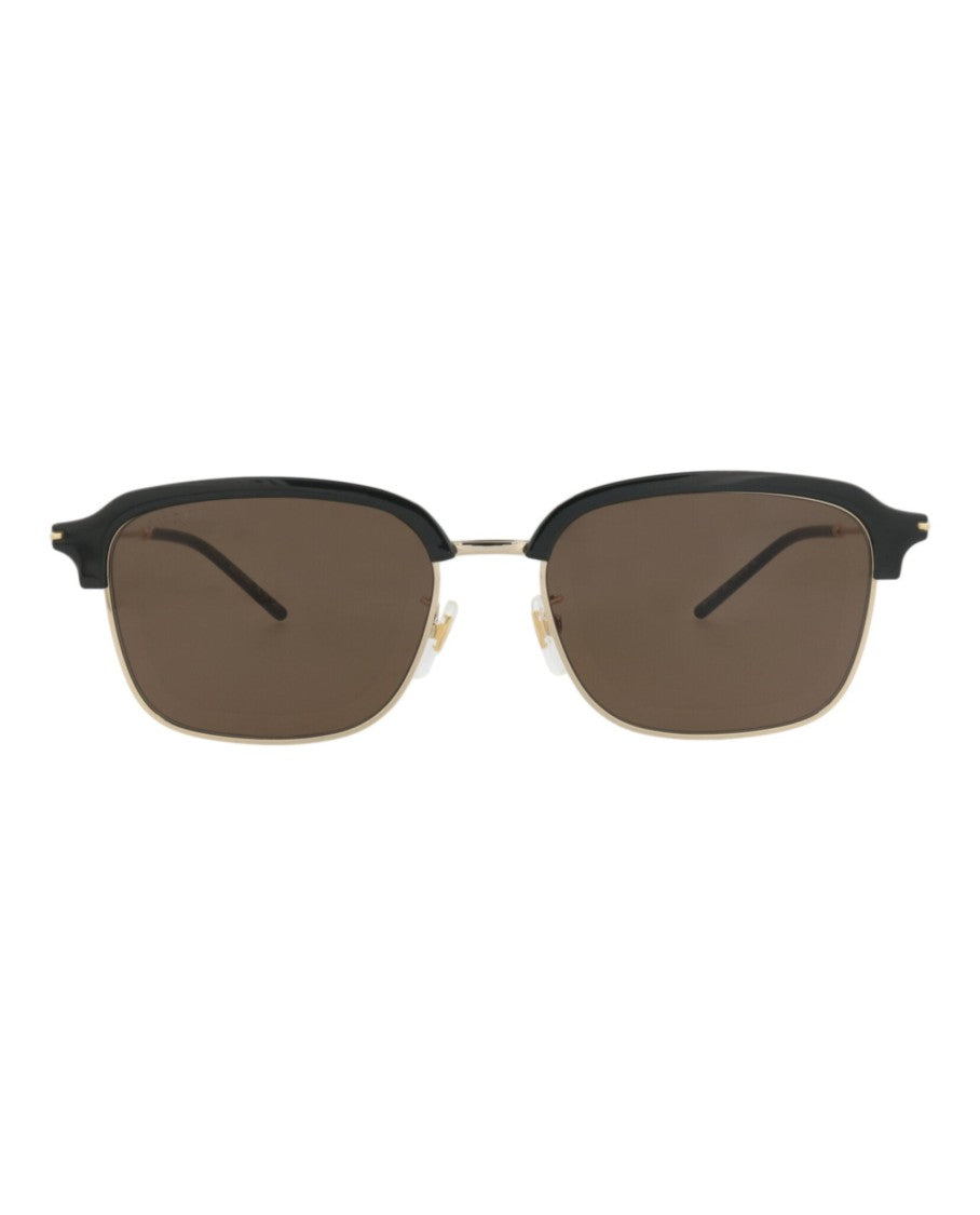 Gucci Square-Frame Metal Sunglasses