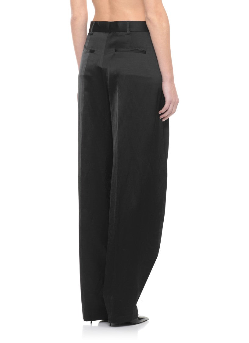 The Andamane Black Tracy Satin Formal Pants
