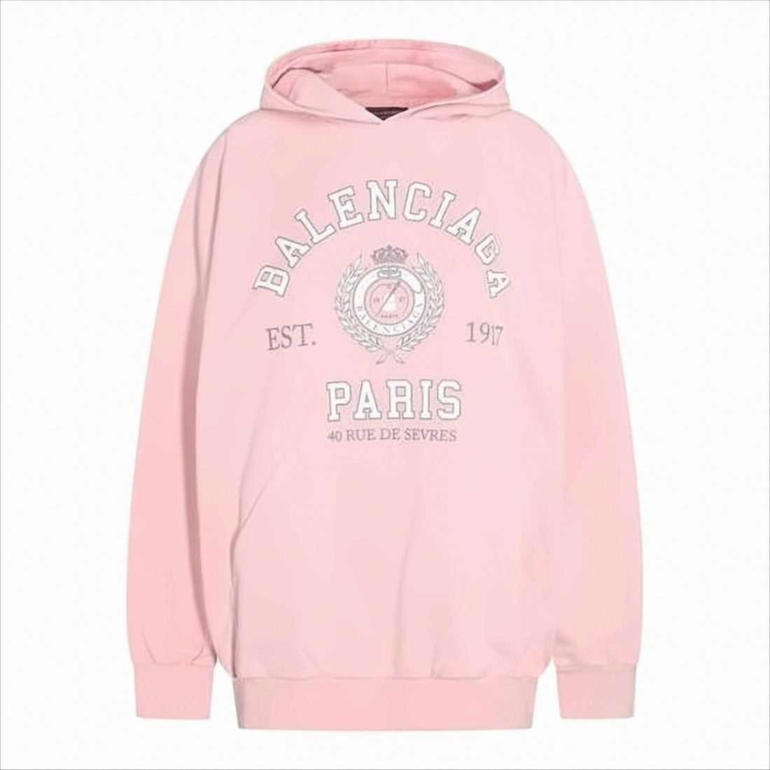 Balenciaga Relaxed Fit Pink Hoodie