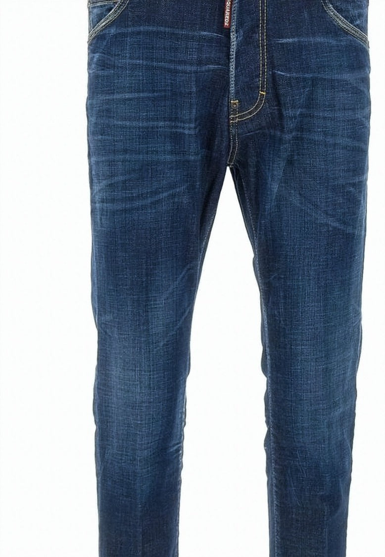 Dsquared2 Slim-Fit Blue Denim Pants With Classic Five-Pocket Design