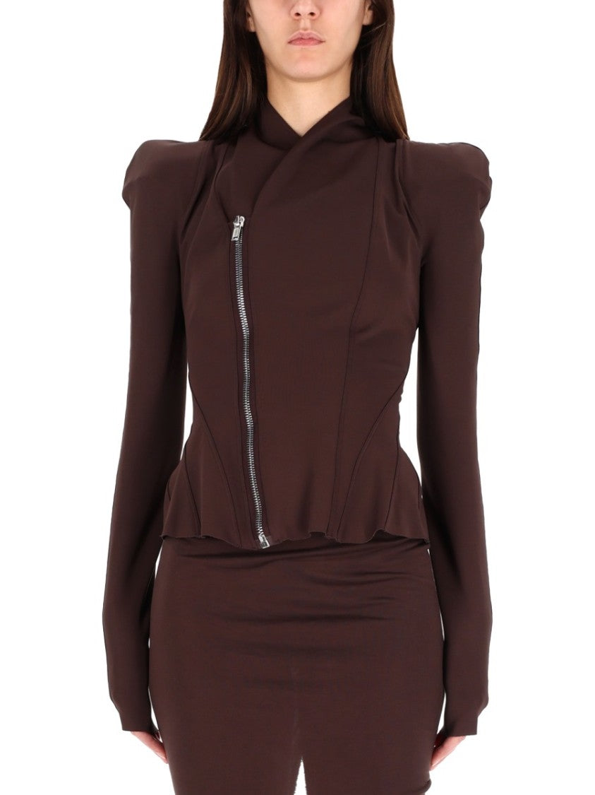 Rick Owens X Lilies Structured Brown Jacket