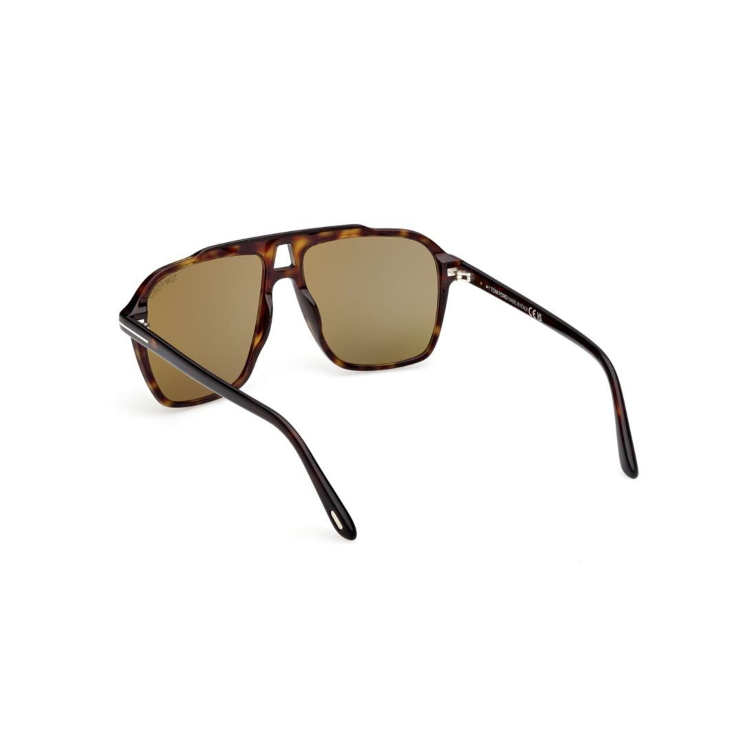 Tom Ford Bold Square-Shaped Tortoiseshell Acetate Sunglasses