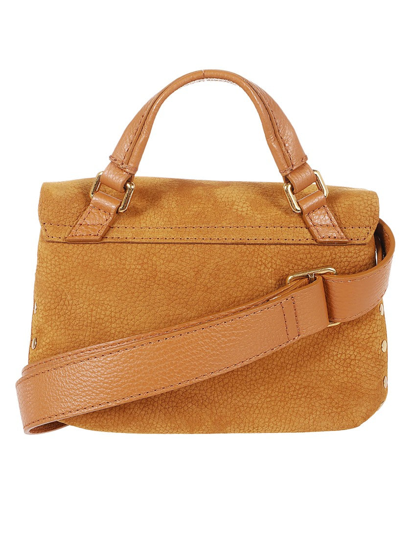 Zanellato Structured Leather Shoulder Bag With Metallic Details
