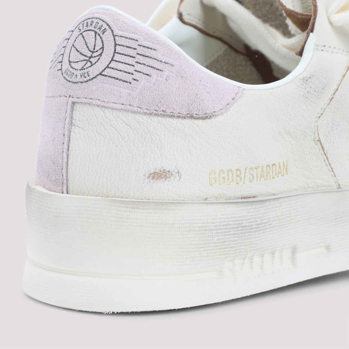 Golden Goose White Goat Leather Stardan Sneakers